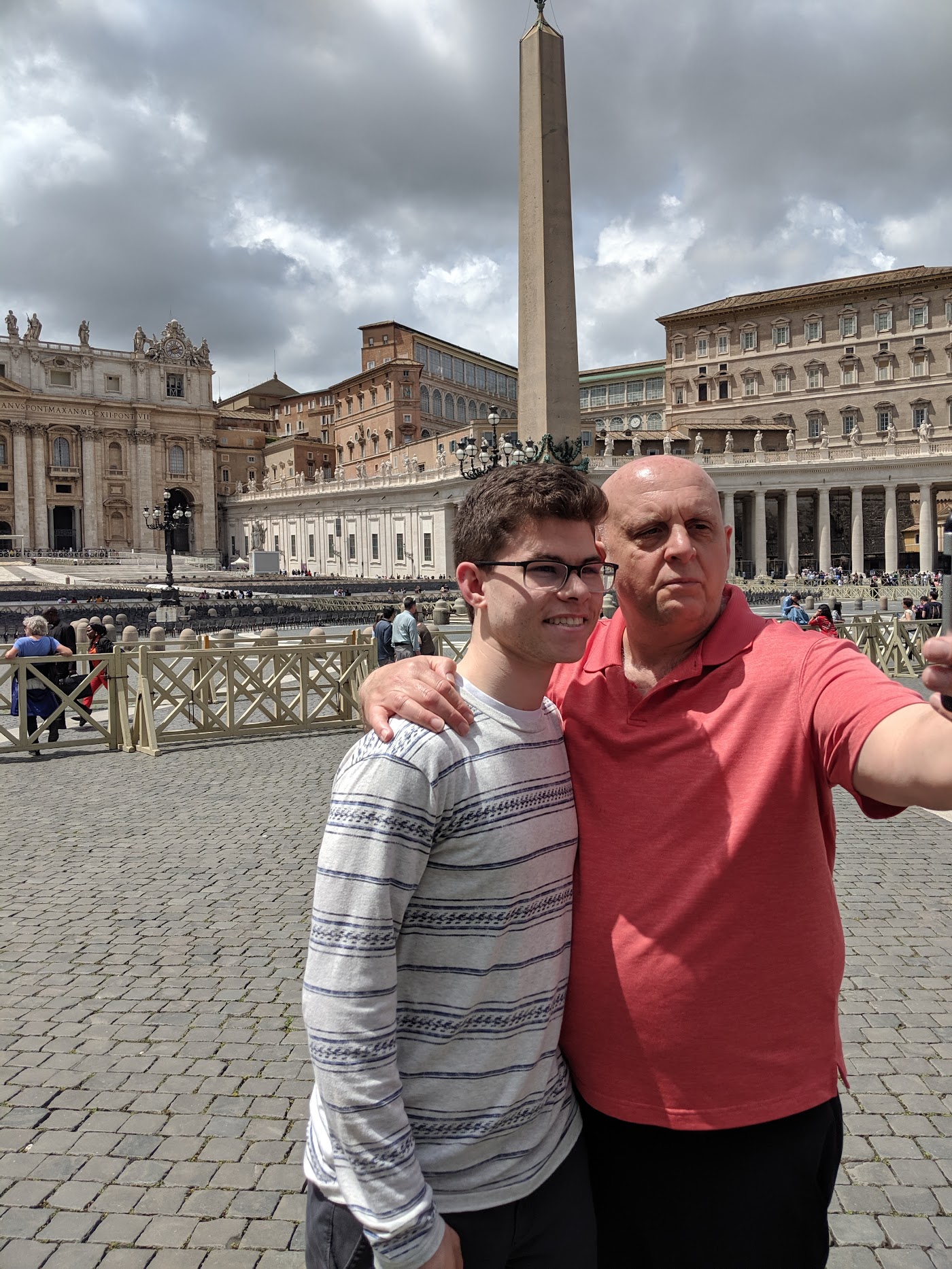 John with his godson Paul in St. Peter's Square, Rome, 2019
